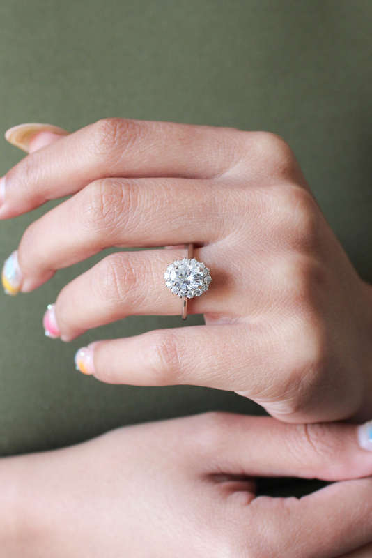 Oval Halo Engagement Ring