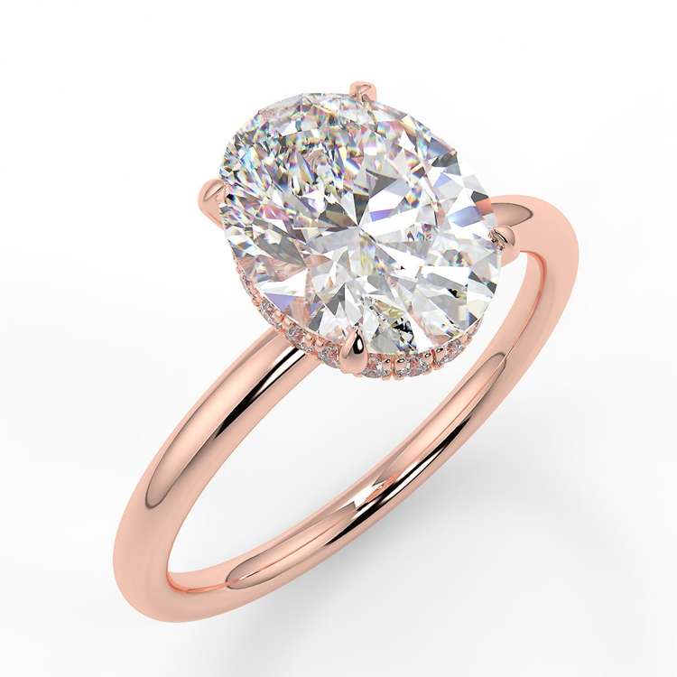 The Oval Hidden Halo Ring