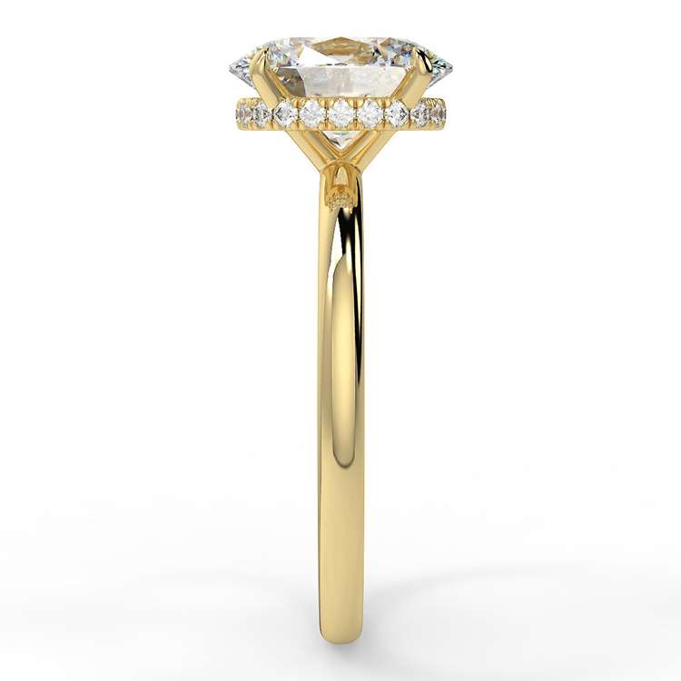 The Oval Hidden Halo Ring