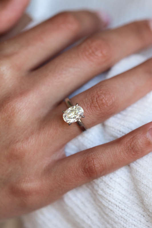 Brenna - Oval Solitaire Engagement Ring