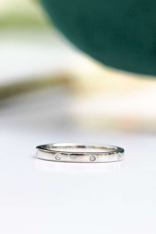 Platinum Moissanite Wedding Ring