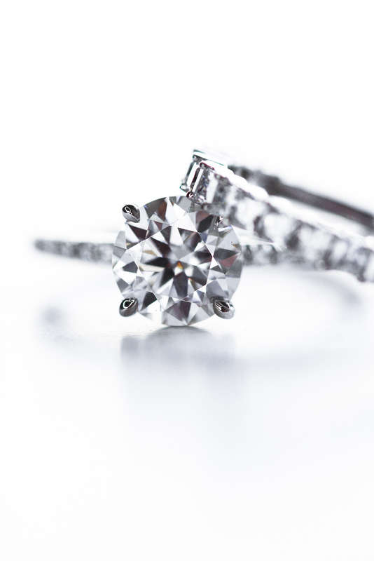 Moissanite Round Brilliant Wedding Ring Set