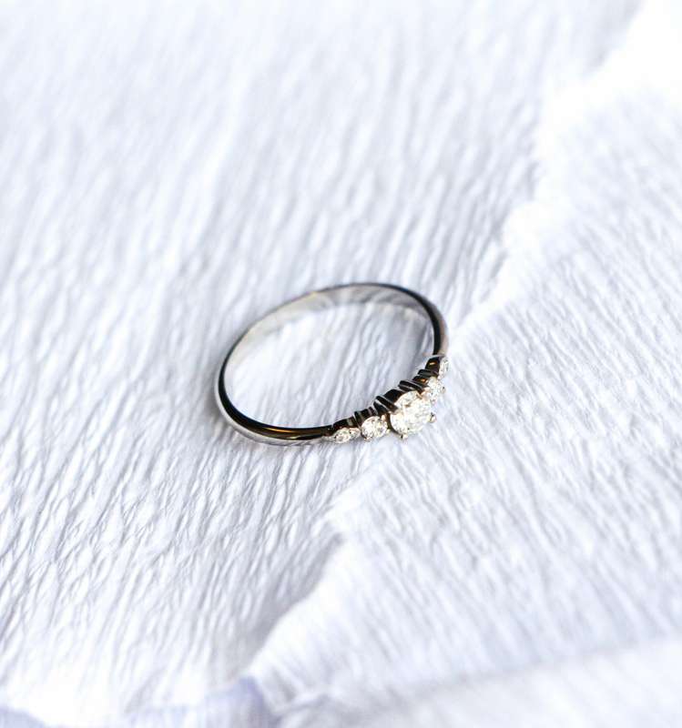 Promise Ring with Moissanite