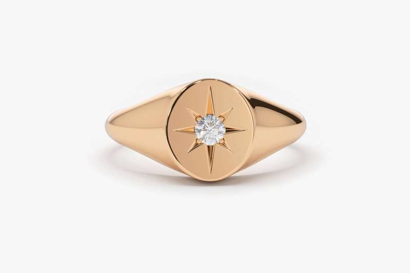 Starstruck Moissanite Signet Ring