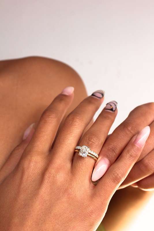 Radiant Cut Wedding Ring Set - 1.5ct or 2ct