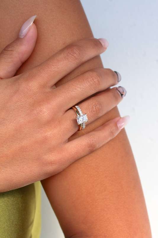 Radiant Cut Wedding Ring Set - 1.5ct or 2ct