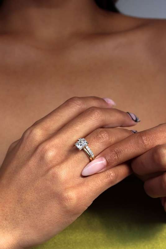 Radiant Cut Wedding Ring Set - 1.5ct or 2ct