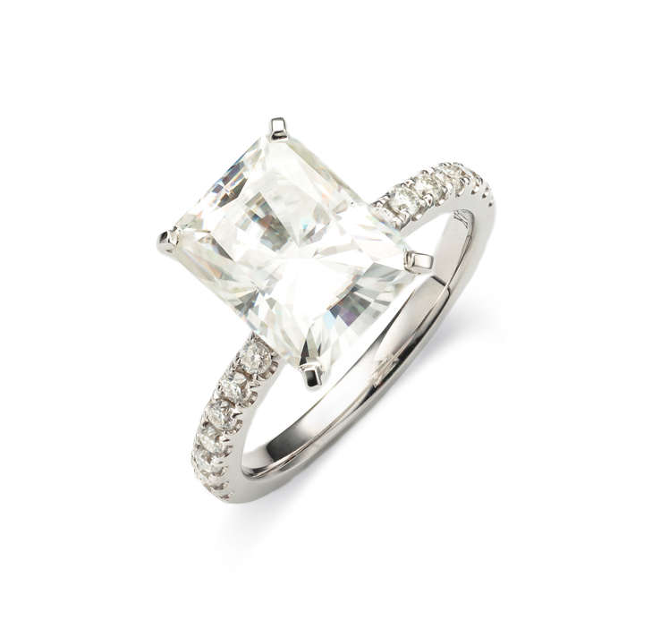 Radiant Moissanite Wedding Ring Set