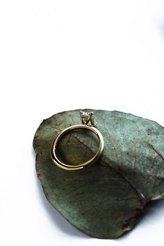 Radiant Moissanite Solitaire Engagement Ring