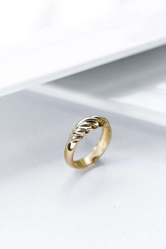 Gold Croissant Ring