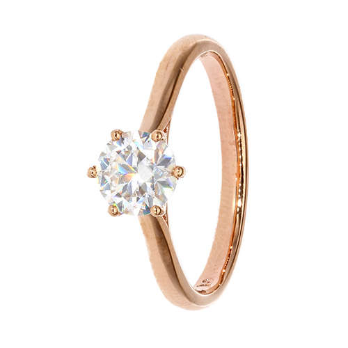 0.80ct Moissanite Rose Gold Solitaire Ring