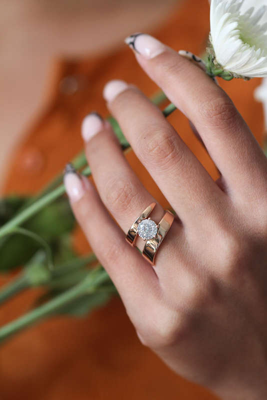 Swirl Engagement Ring