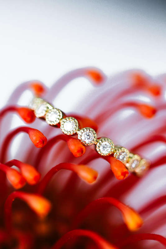 Round Vintage Bezel Moissanite Eternity Ring