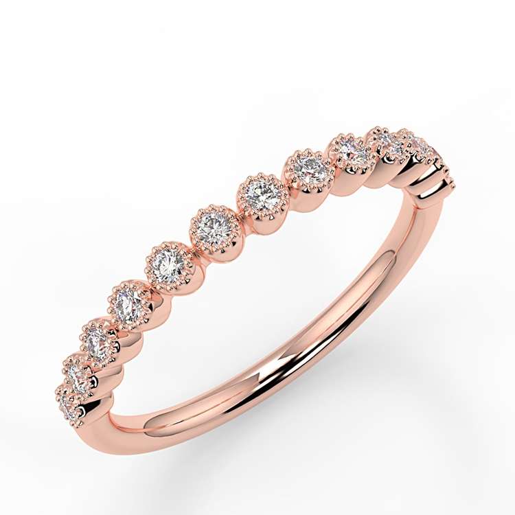 Round Vintage Bezel Moissanite Eternity Ring