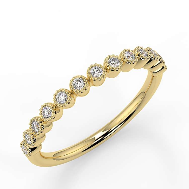 Round Vintage Bezel Moissanite Eternity Ring