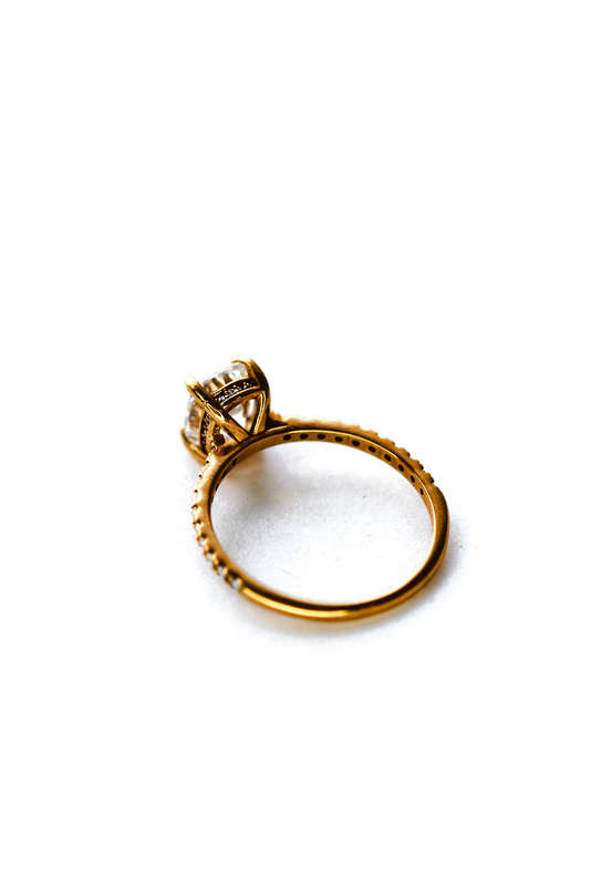 Sigrid - Elongated Cushion Cut Moissanite Engagement Ring