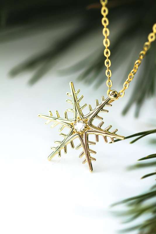 Snowflake Moissanite Necklace