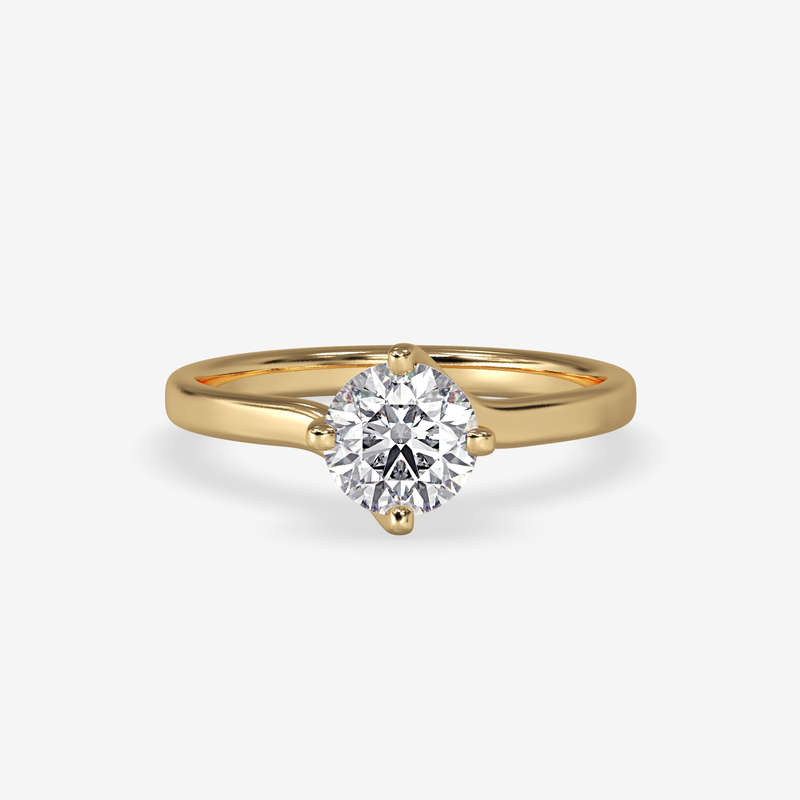 Solitaire Bypass Engagement Ring