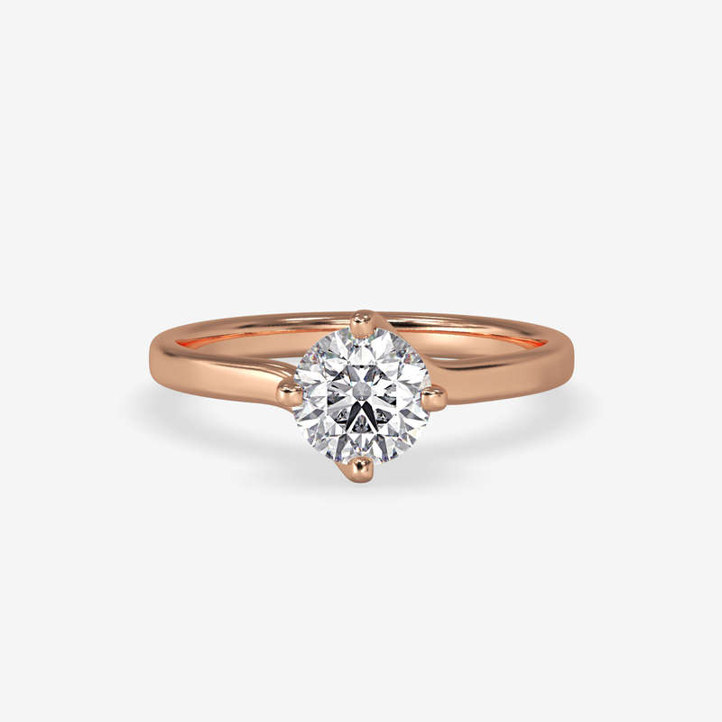Solitaire Bypass Engagement Ring