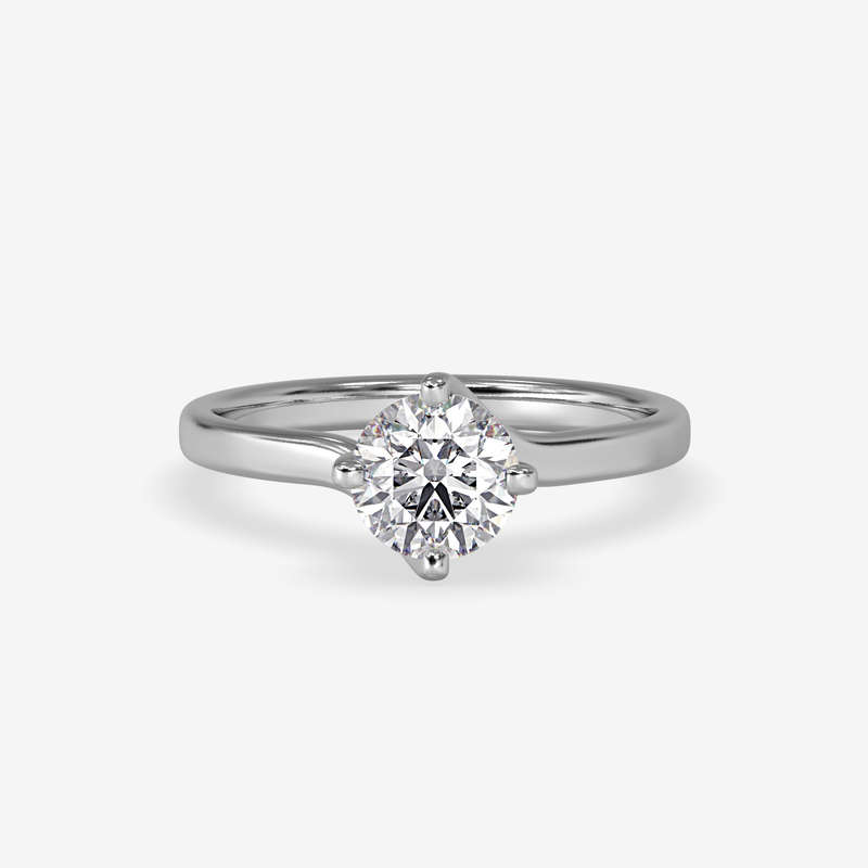 Solitaire Bypass Engagement Ring
