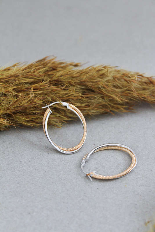 Textured Gold Hoop Earrings