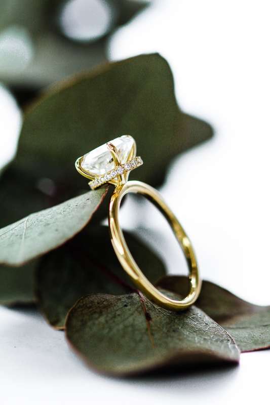 The Oval Hidden Halo Ring