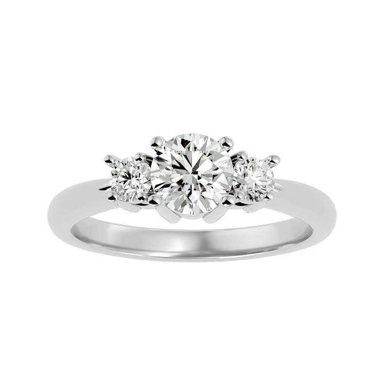 1.3ct Threestone Moissanite Engagement Ring