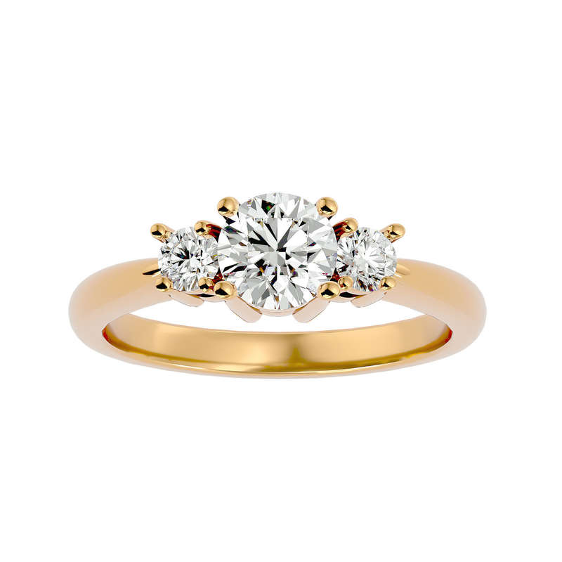 1.3ct Threestone Moissanite Engagement Ring