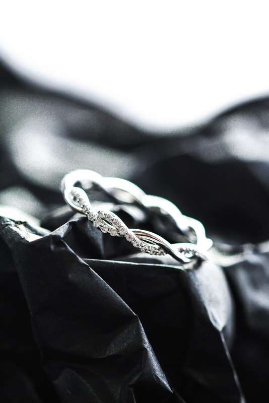 Moissanite Twist Wedding Band