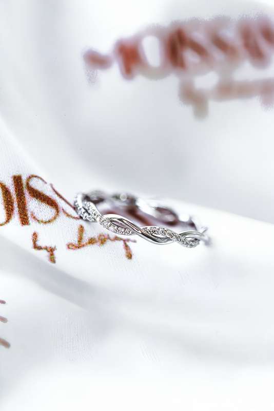 Moissanite Twist Wedding Band