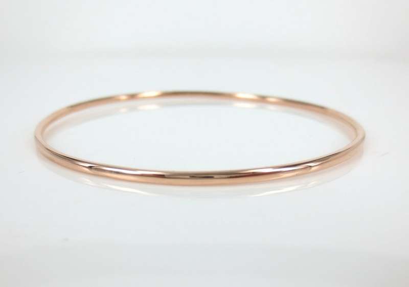 9ct Rose Gold Solid Bangle