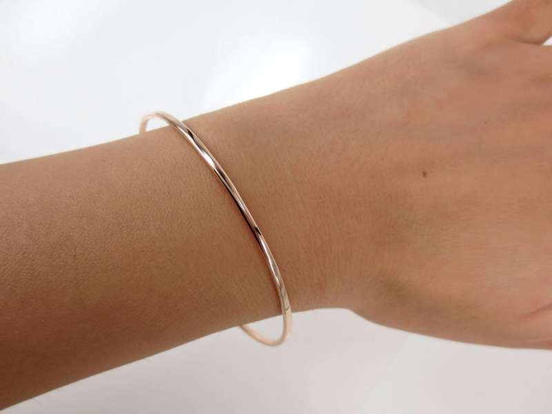 9ct Rose Gold Solid Bangle