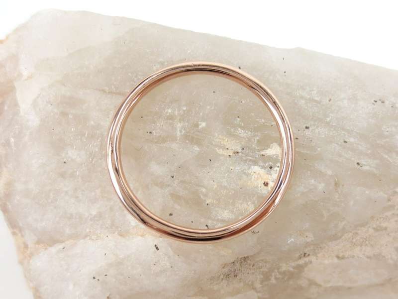 9ct Rose Gold Thin Wedding Band