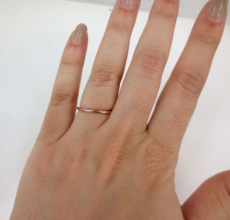 9ct Rose Gold Thin Wedding Band