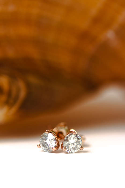 Round Brilliant Moissanite Stud Earrings