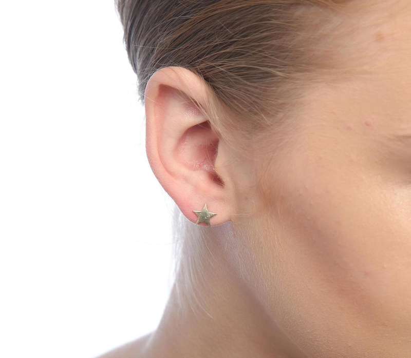 Gold Star Stud Earrings