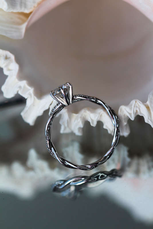 Eve - Round Twist Moissanite Engagement Ring