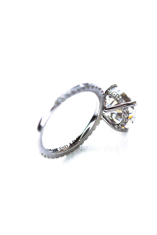 3ct Oval Moissanite Pave Ring
