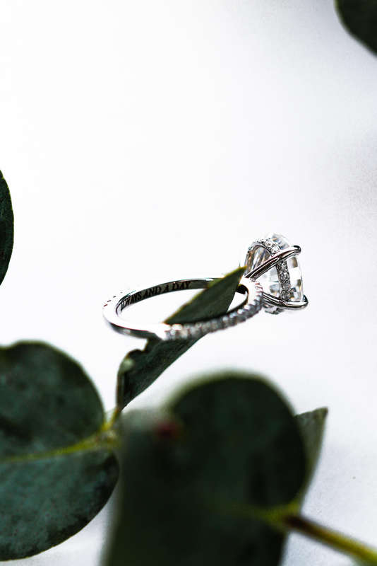 3ct Oval Moissanite Pave Ring