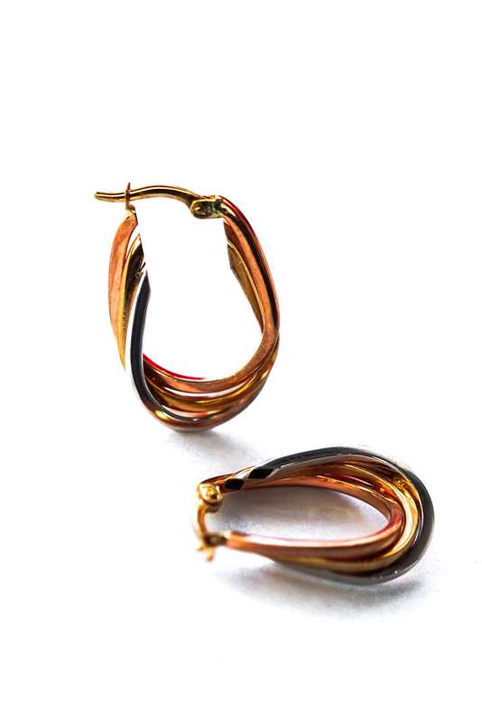 Triple Gold Oval Huggies