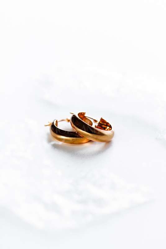9ct Gold Flat Back Hoop Earrings 