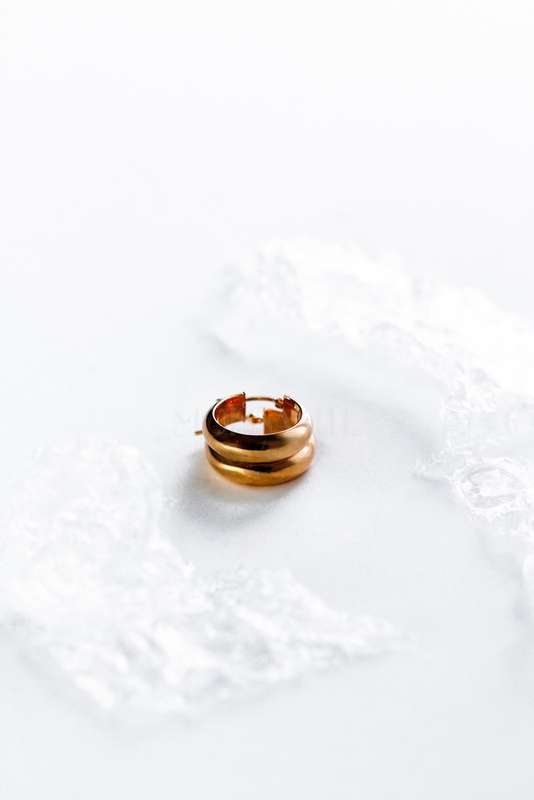 9ct Gold Flat Back Hoop Earrings 