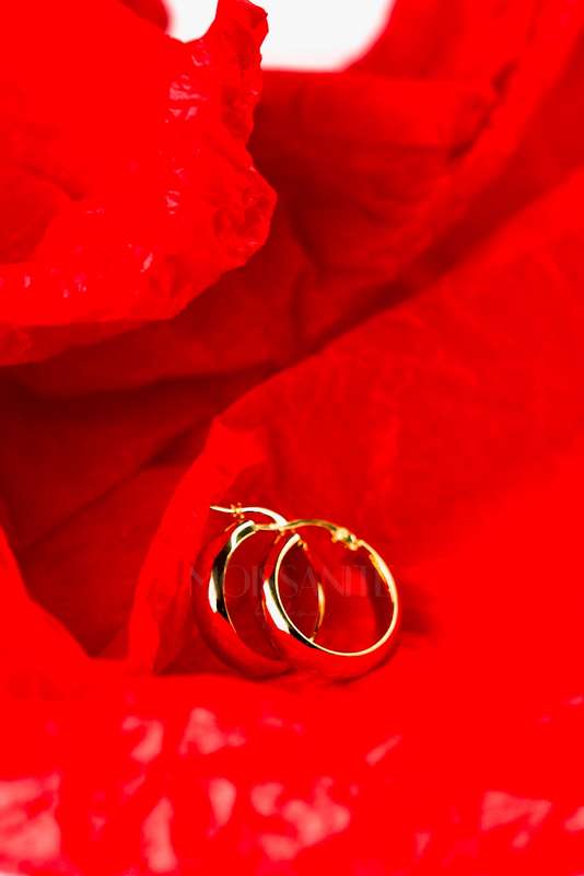 9ct Gold Flat Back Hoop Earrings 