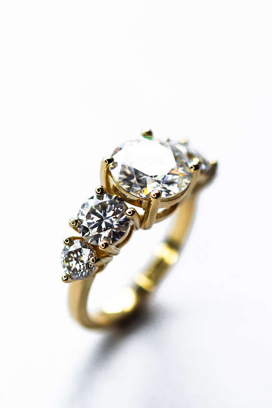 Esther - 5-Stone Round Moissanite Engagement Ring