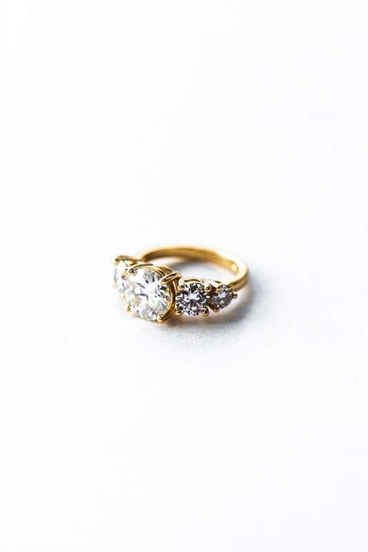 Esther - 5-Stone Round Moissanite Engagement Ring