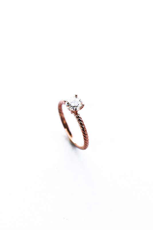 Rope Solitaire Moissanite Engagement Ring