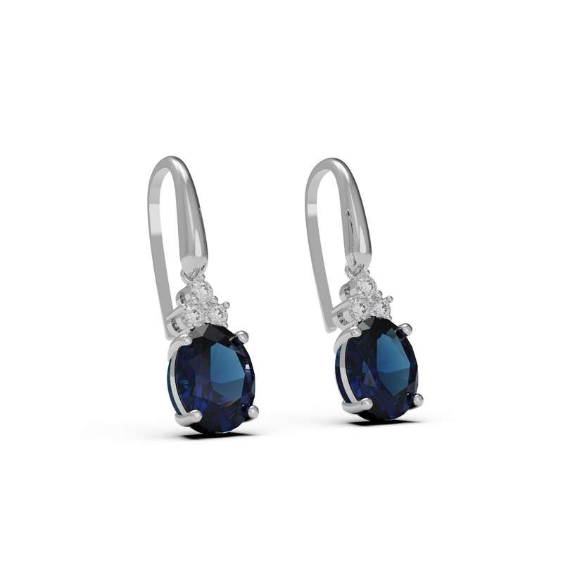 Cluster Oval Moissanite Earrings