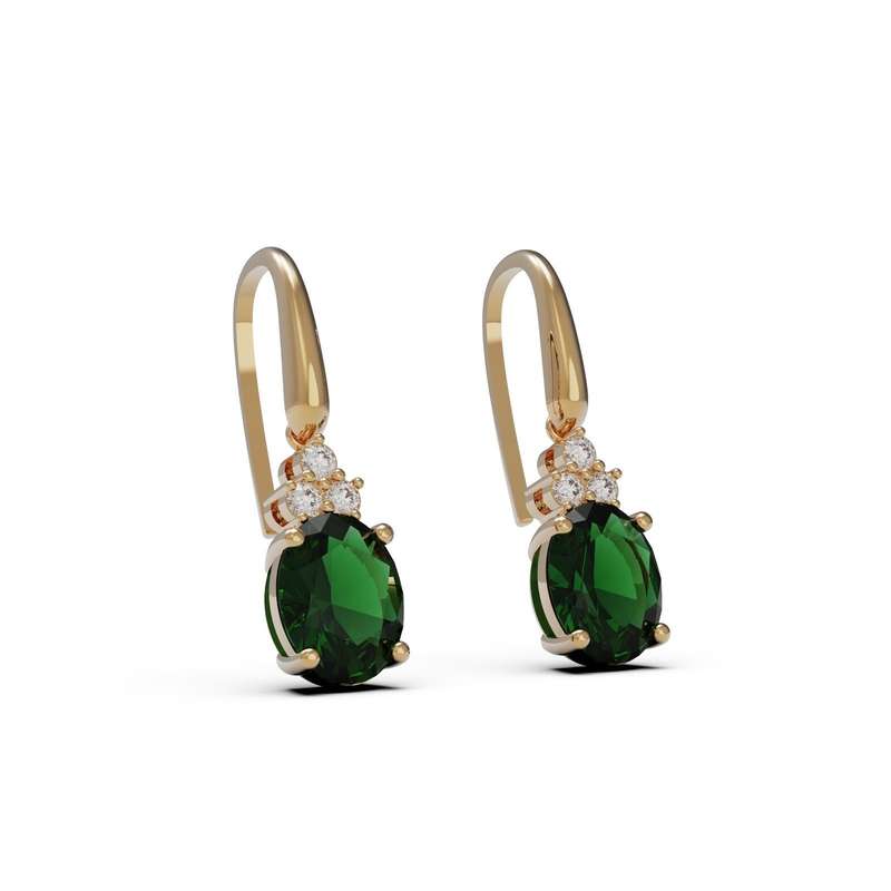 Cluster Oval Moissanite Earrings