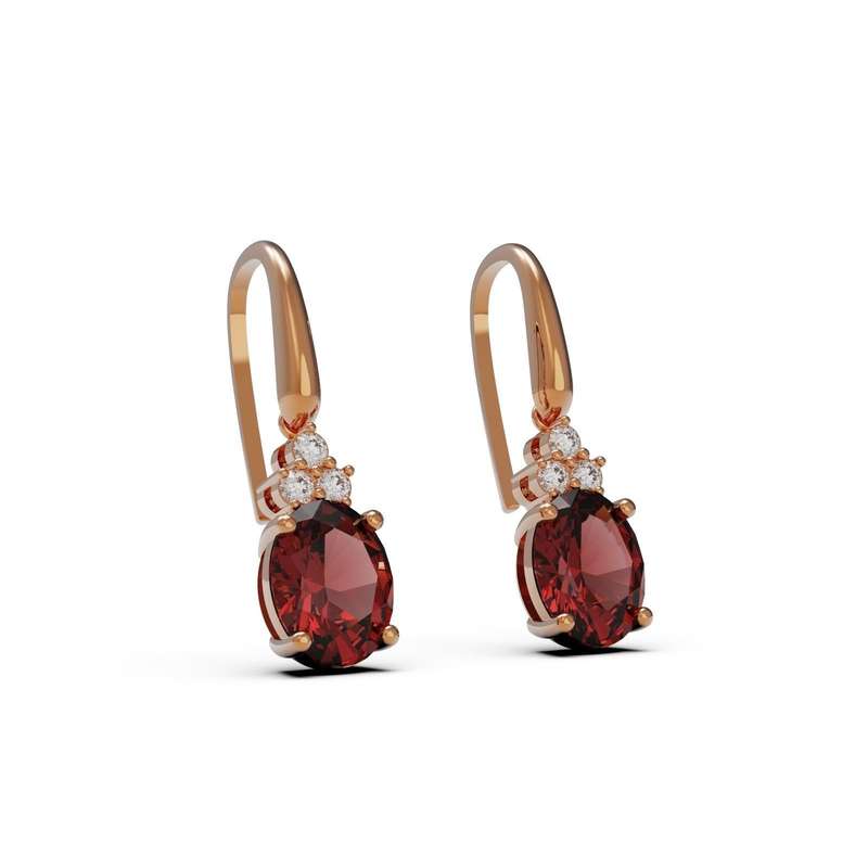 Cluster Oval Moissanite Earrings