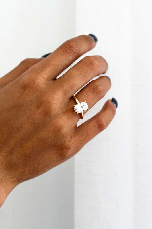 Double Hidden Halo Engagement Ring